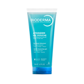 Bioderma Atoderm front bottle showing compact travel size and gentle formula