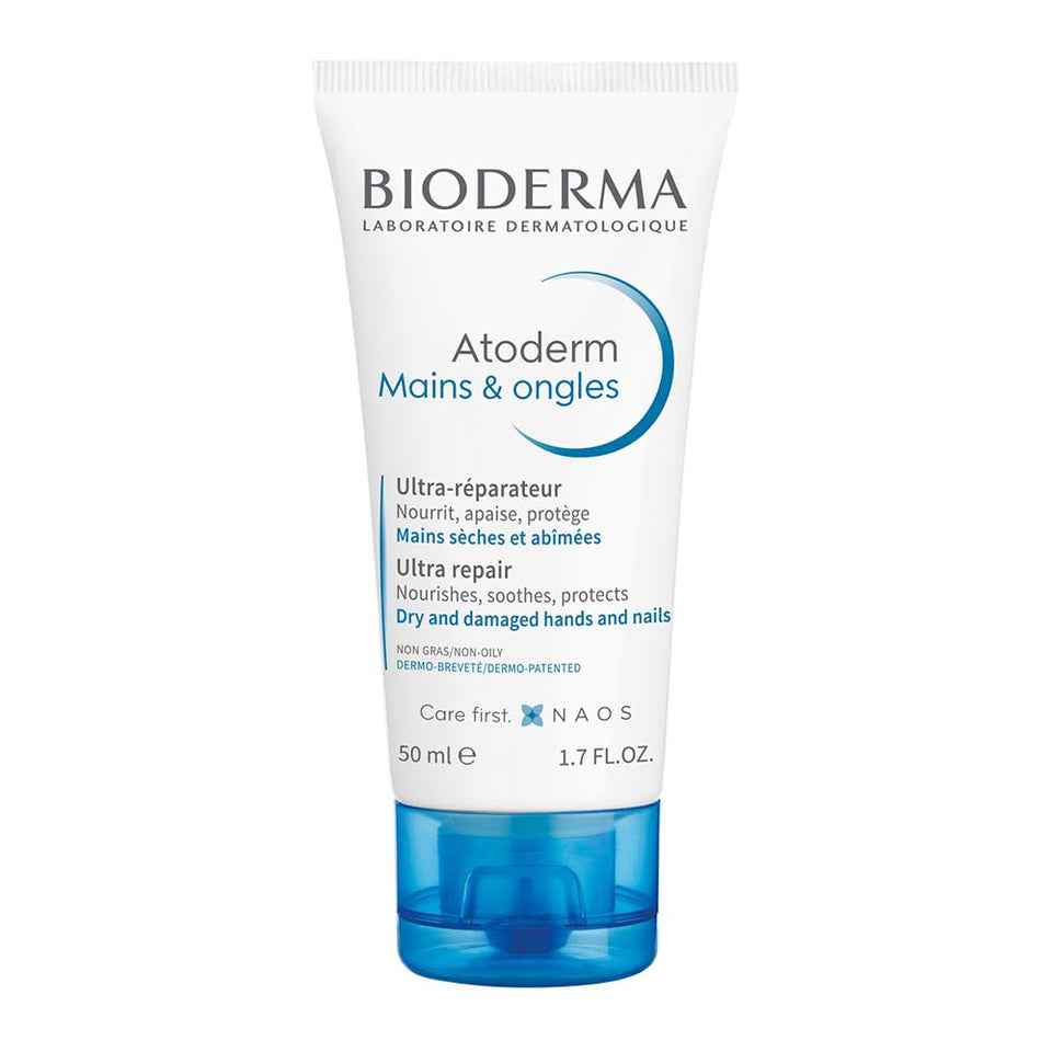 Bioderma Atoderm front tube showing compact travel-friendly design and immediate hydration