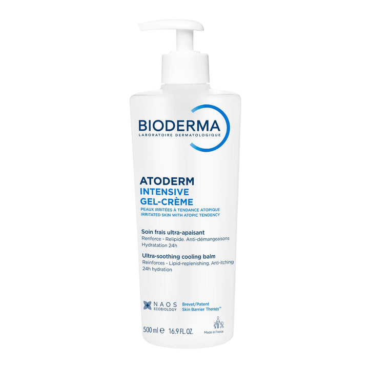 Bioderma Atoderm front packaging showing 16.9 fl oz size for value
