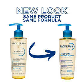 Bioderma Atoderm in-shower use on wet skin showing gentle cleansing