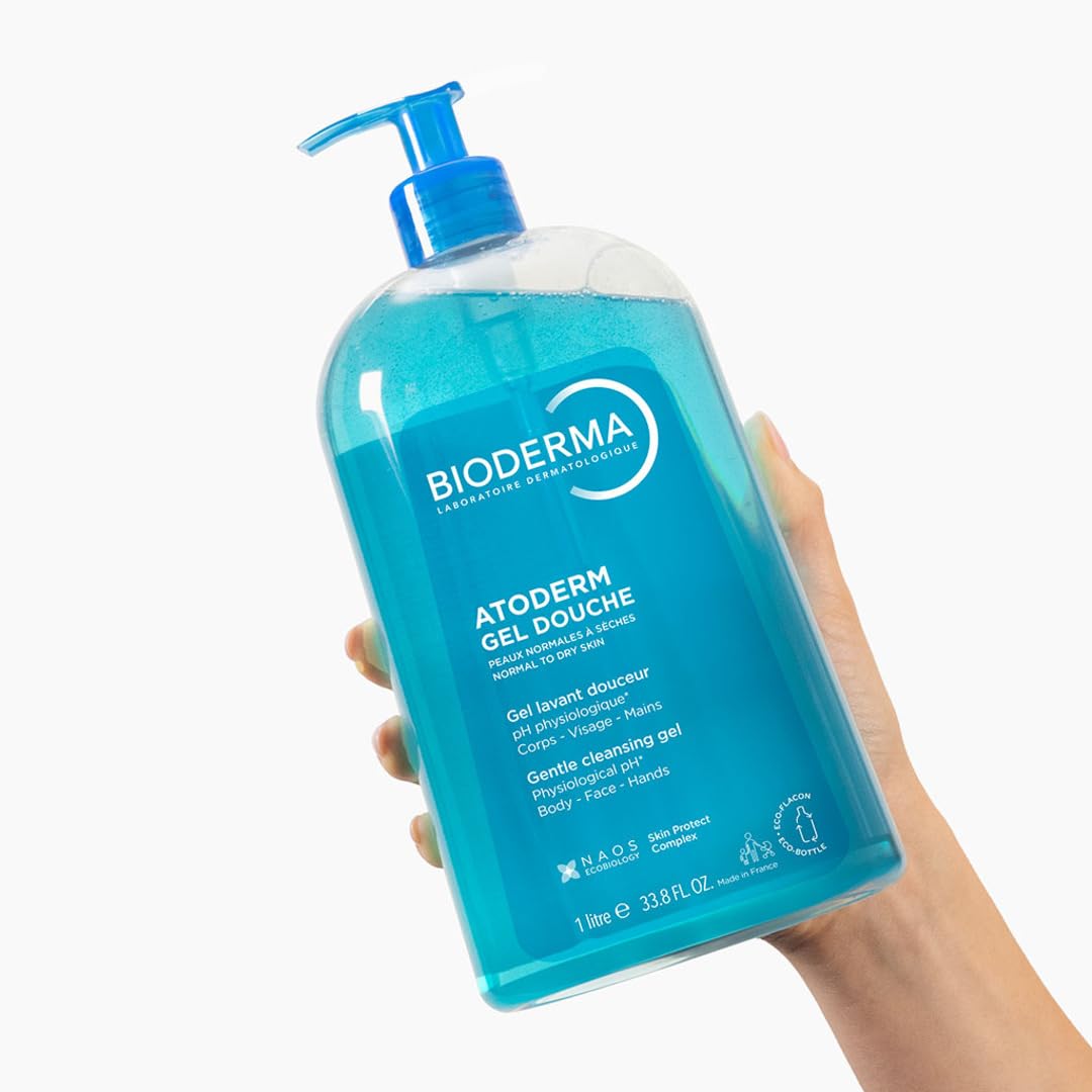 Bioderma ingredient label close-up highlighting soap-free, paraben-free formula