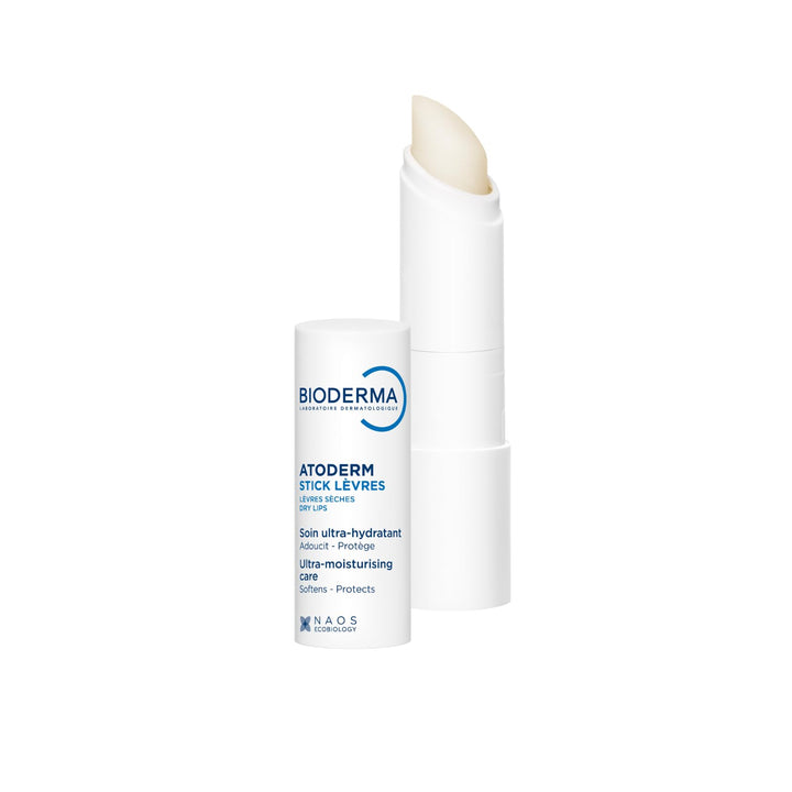Bioderma Atoderm lip stick front packaging showing compact travel-ready design and protection