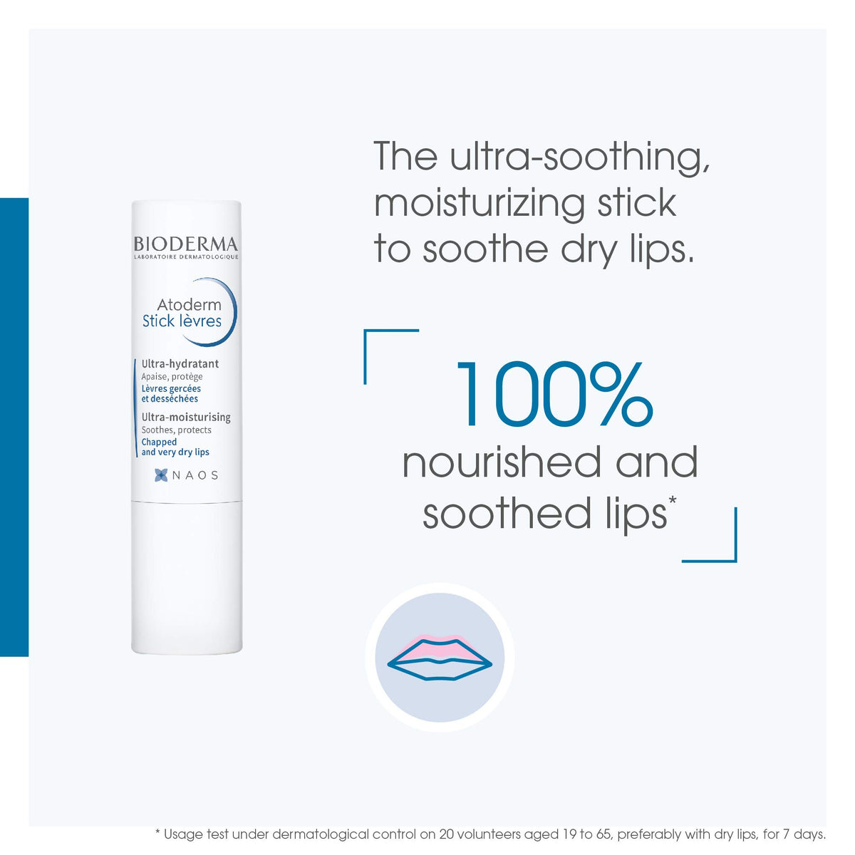 Bioderma Atoderm lip stick open twist detail demonstrating easy application
