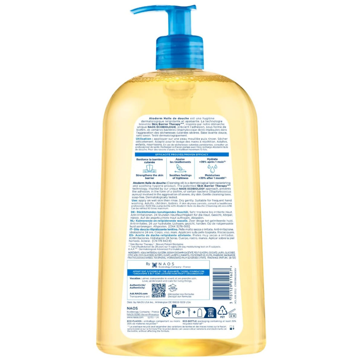 Bioderma Atoderm oil texture close-up showing silky, moisturizing feel