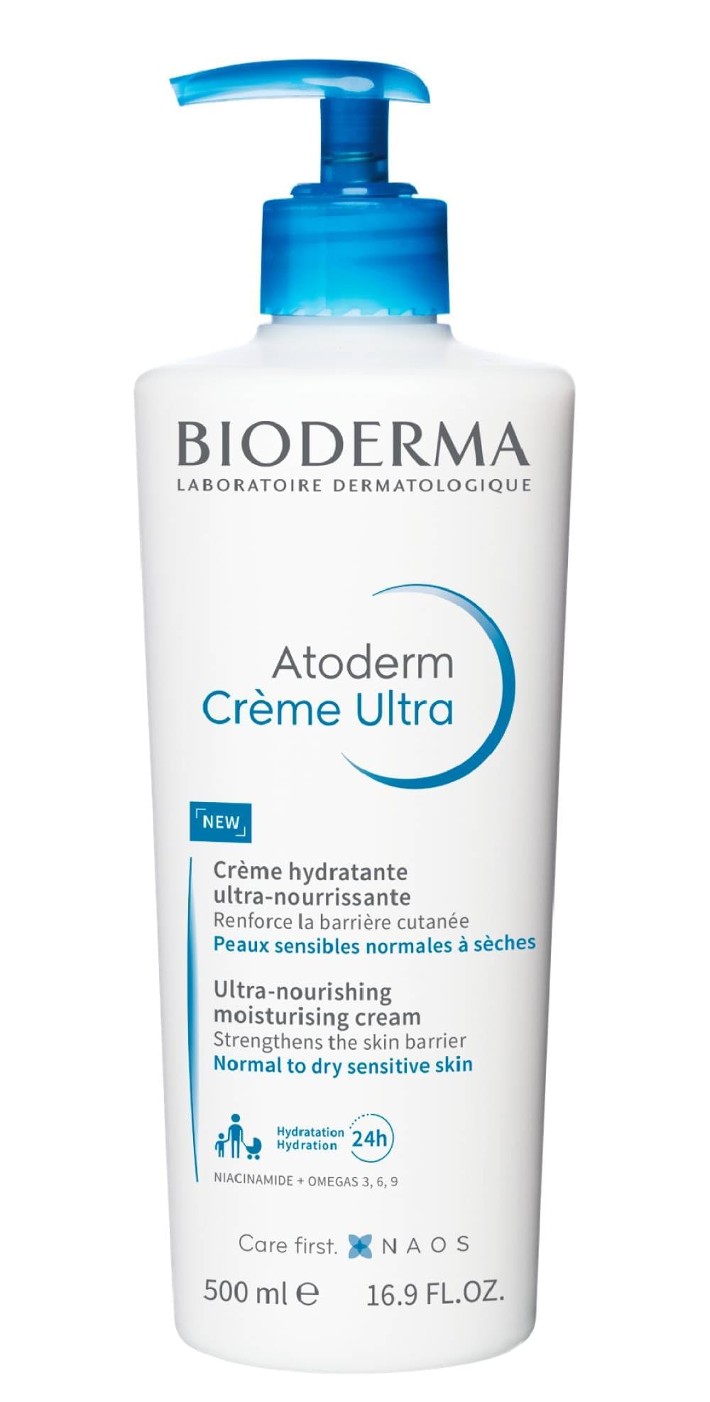 Bioderma cream being applied to forearm demonstrating fast absorption benefit