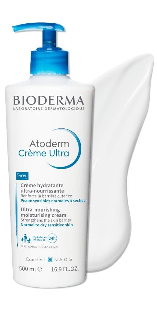 Bioderma open jar texture close-up highlighting creamy non-greasy hydration