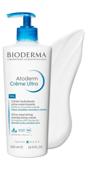 Bioderma open jar texture close-up highlighting creamy non-greasy hydration