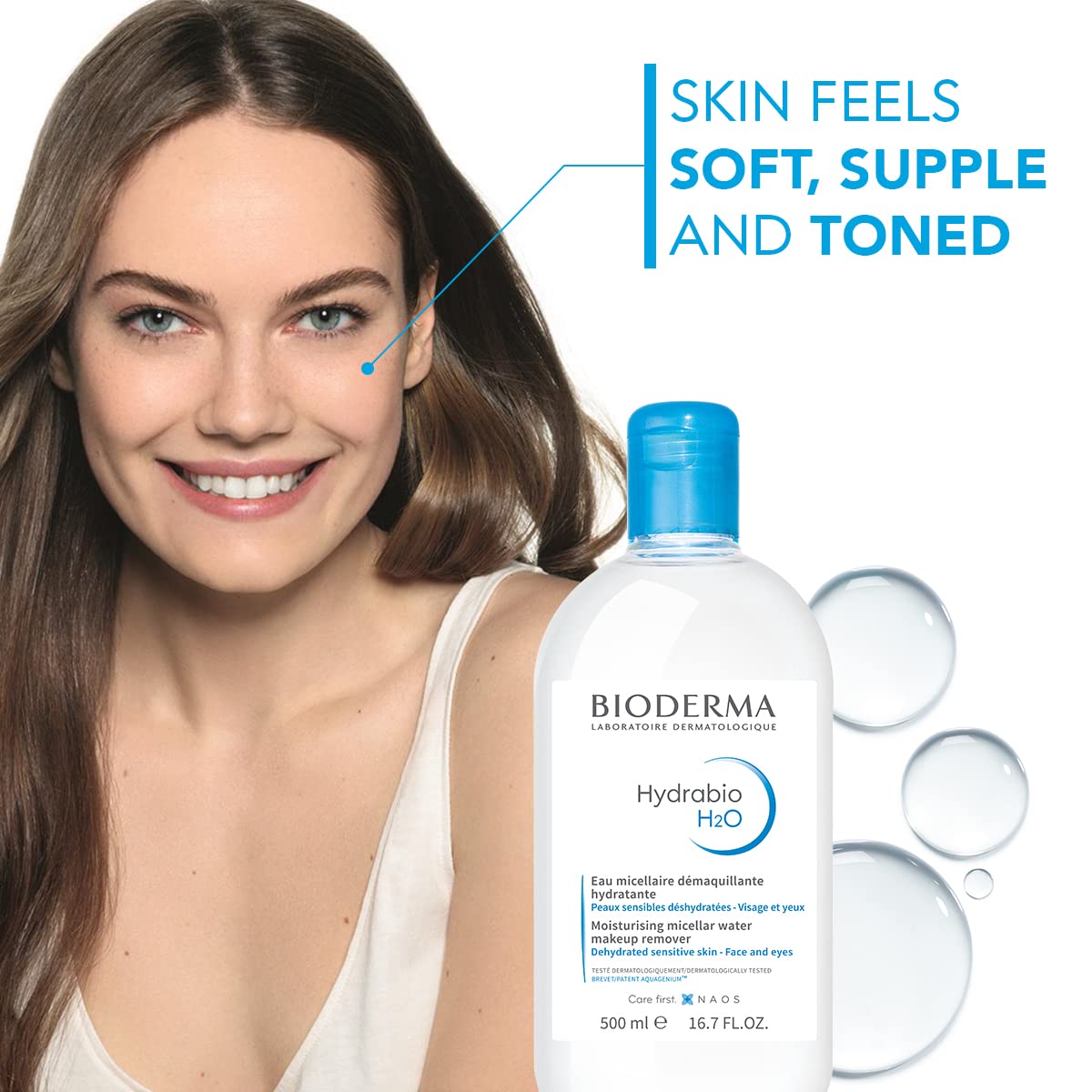 Bioderma Hydrabio H2O lifestyle bathroom setup showing daily routine ease benefit