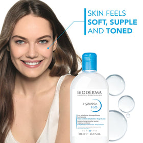 Bioderma Hydrabio H2O lifestyle bathroom setup showing daily routine ease benefit
