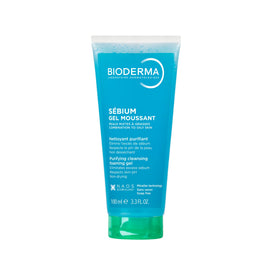 Bioderma Sébium Foaming Gel tube front view showing branding and travel size