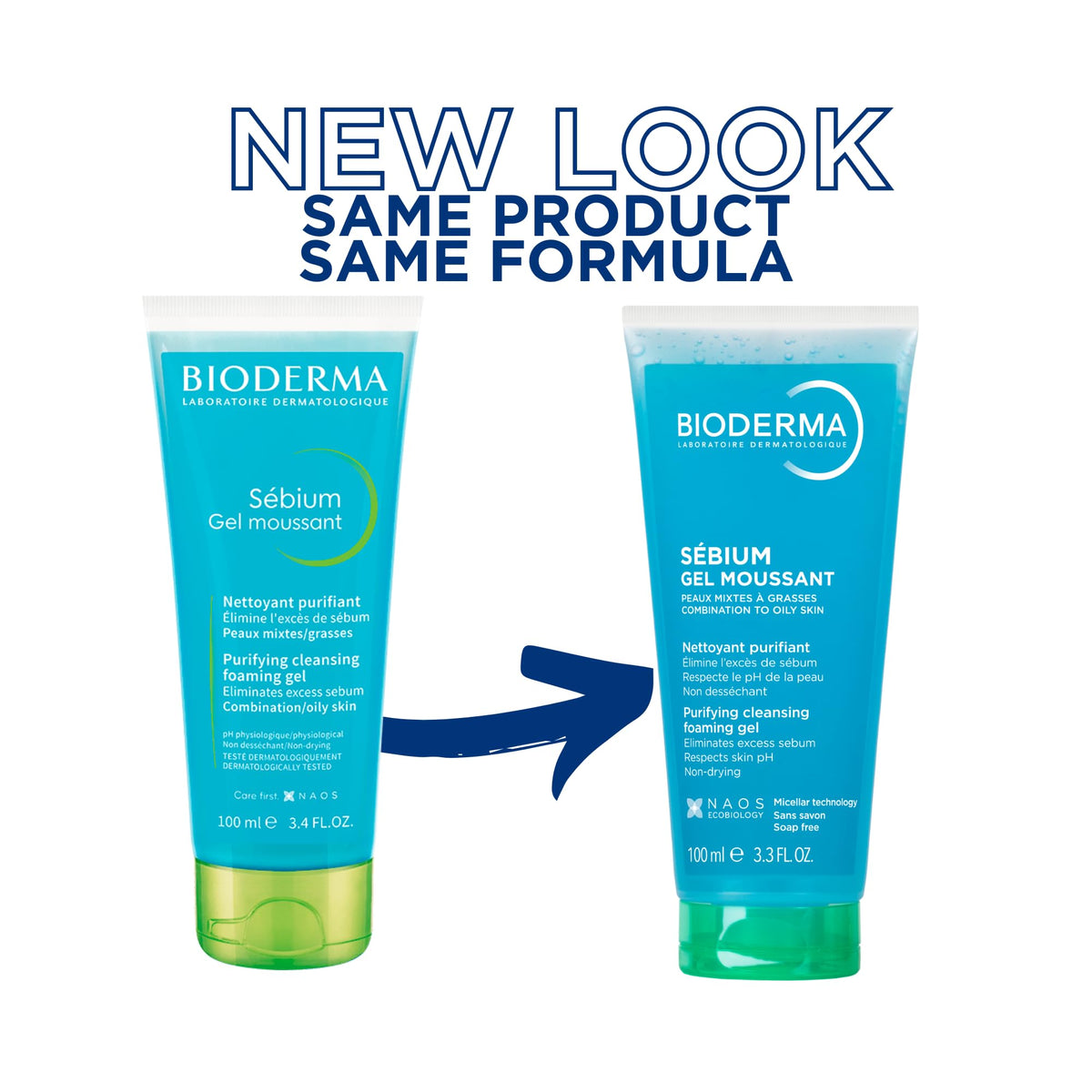 Bioderma Sébium Foaming Gel foam texture on hand demonstrating gentle cleanse