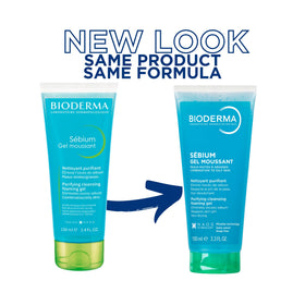 Bioderma Sébium Foaming Gel foam texture on hand demonstrating gentle cleanse