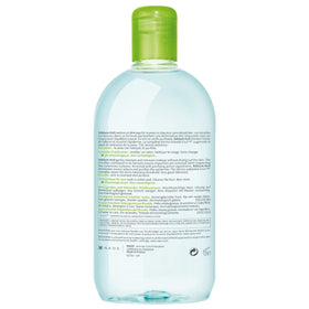 Bioderma Sébium H2O bottle close-up of cap and liquid texture for gentle cleansing