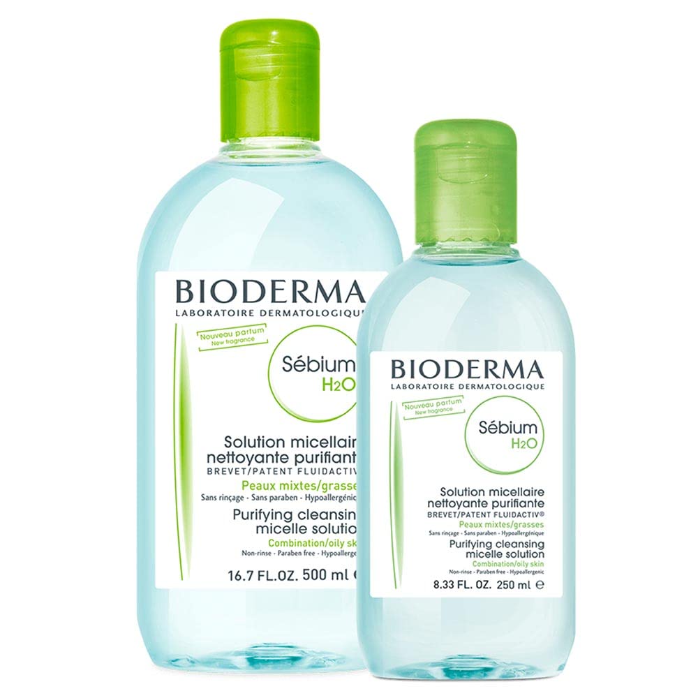Bioderma Sébium H2O label and cap close-up showing ingredient clarity