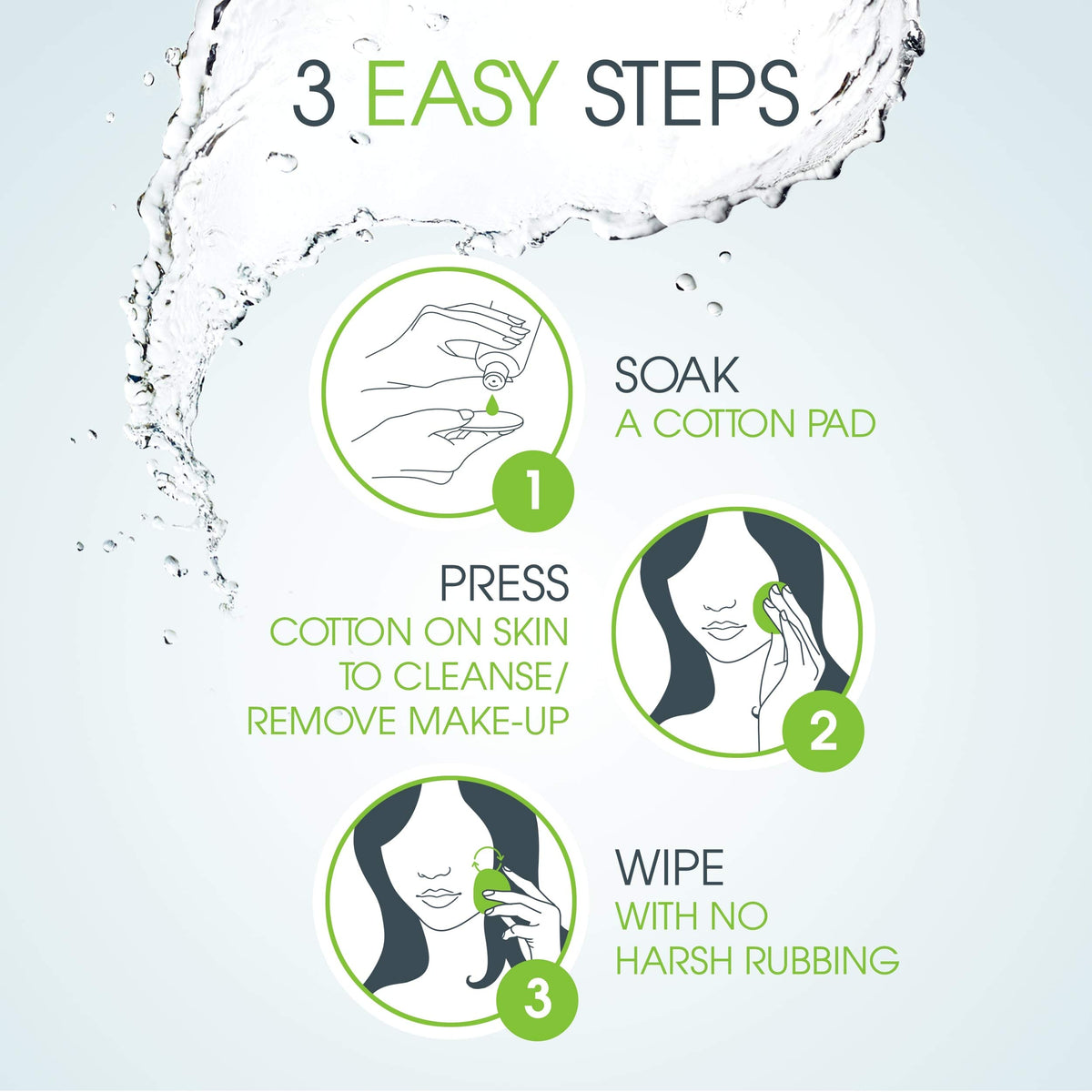 Bioderma micellar water on cotton pad showing gentle cleansing benefit