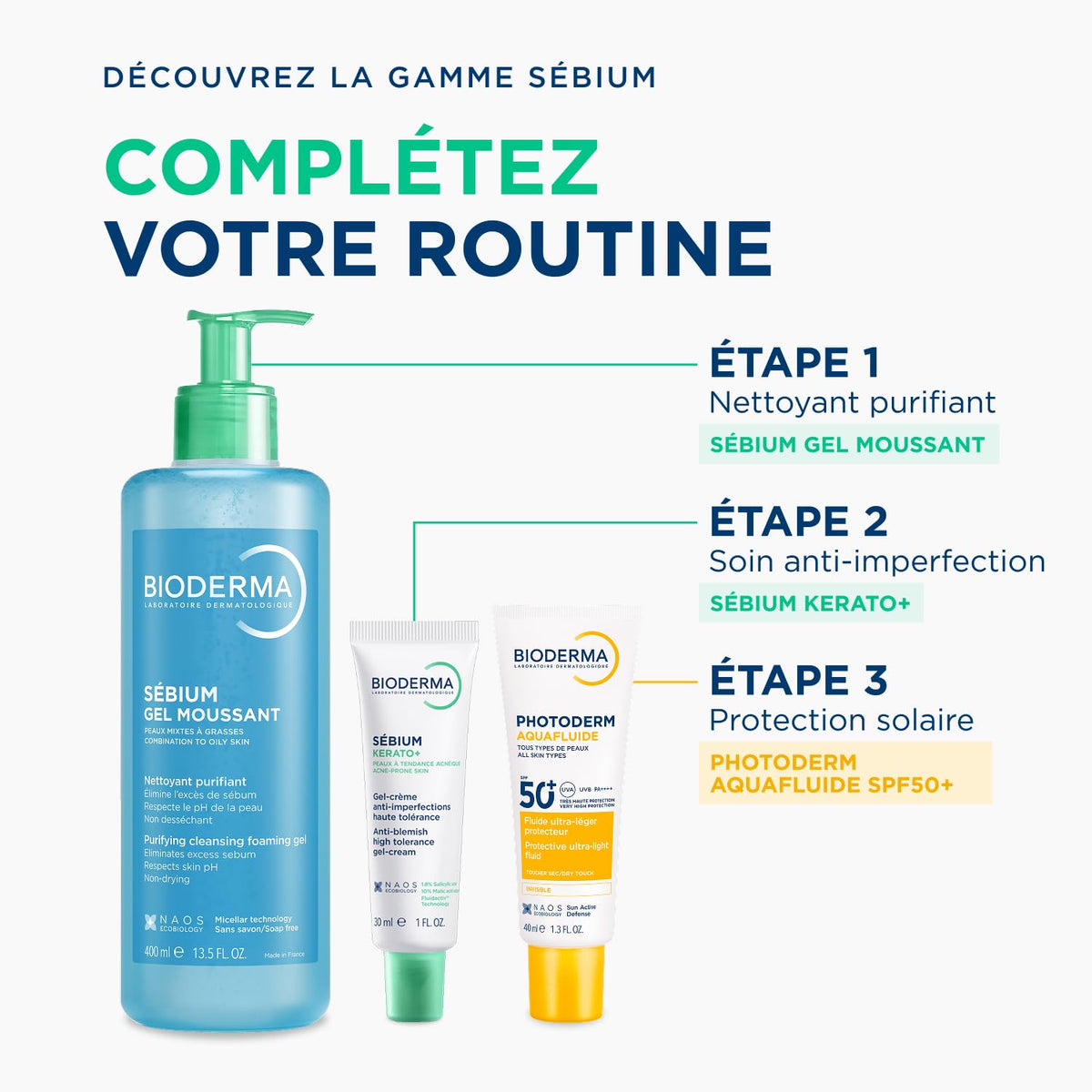Bioderma Sébium pump sitting in gym bag showing travel friendly convenience