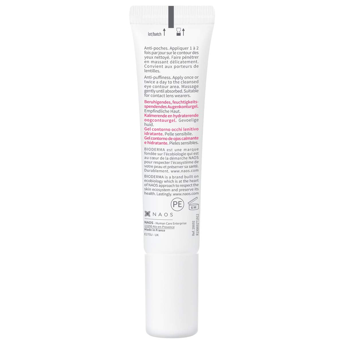 Bioderma Sensibio being applied under eye demonstrating instant cooling comfort