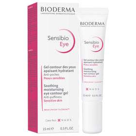 Bioderma Sensibio front tube showing compact eye gel packaging and ease of use