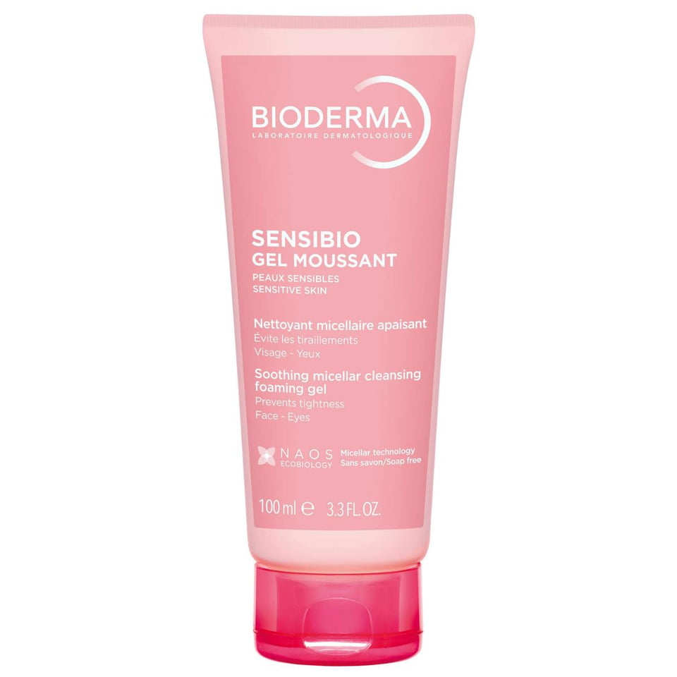 Bioderma bottle front packaging showing product and gentle claim
