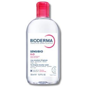 Bioderma Sensibio H2O front bottle showing product and size benefits