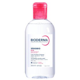 Bioderma front bottle showing clear cleanser and label for gentle cleansing