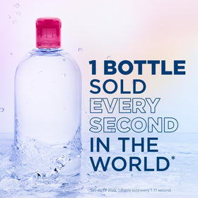 Bioderma Sensibio H2O travel bottle in toiletry bag ensuring on-the-go cleansing