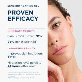 Bioderma Sensibio bottle staged on bathroom counter for daily routine