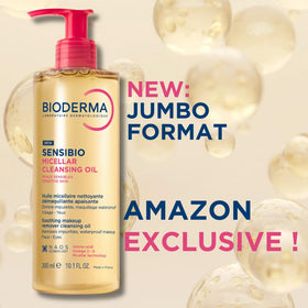 Bioderma pump dispensing silky cleansing oil for easy application