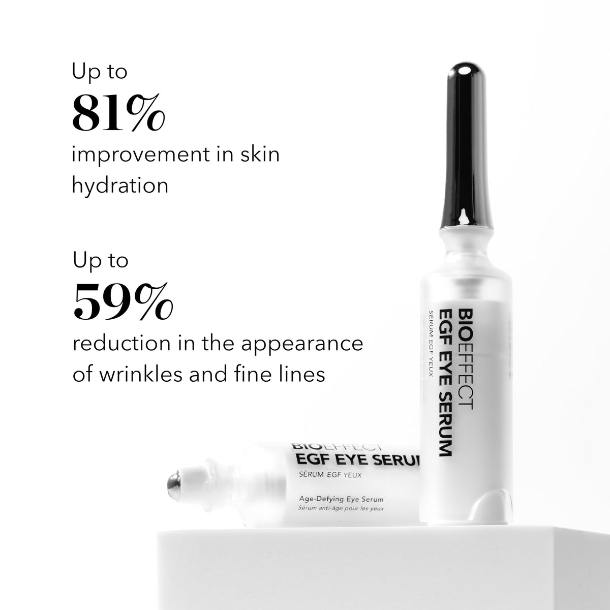 Bioeffect rollerball applicator close-up delivering cooling massage benefit