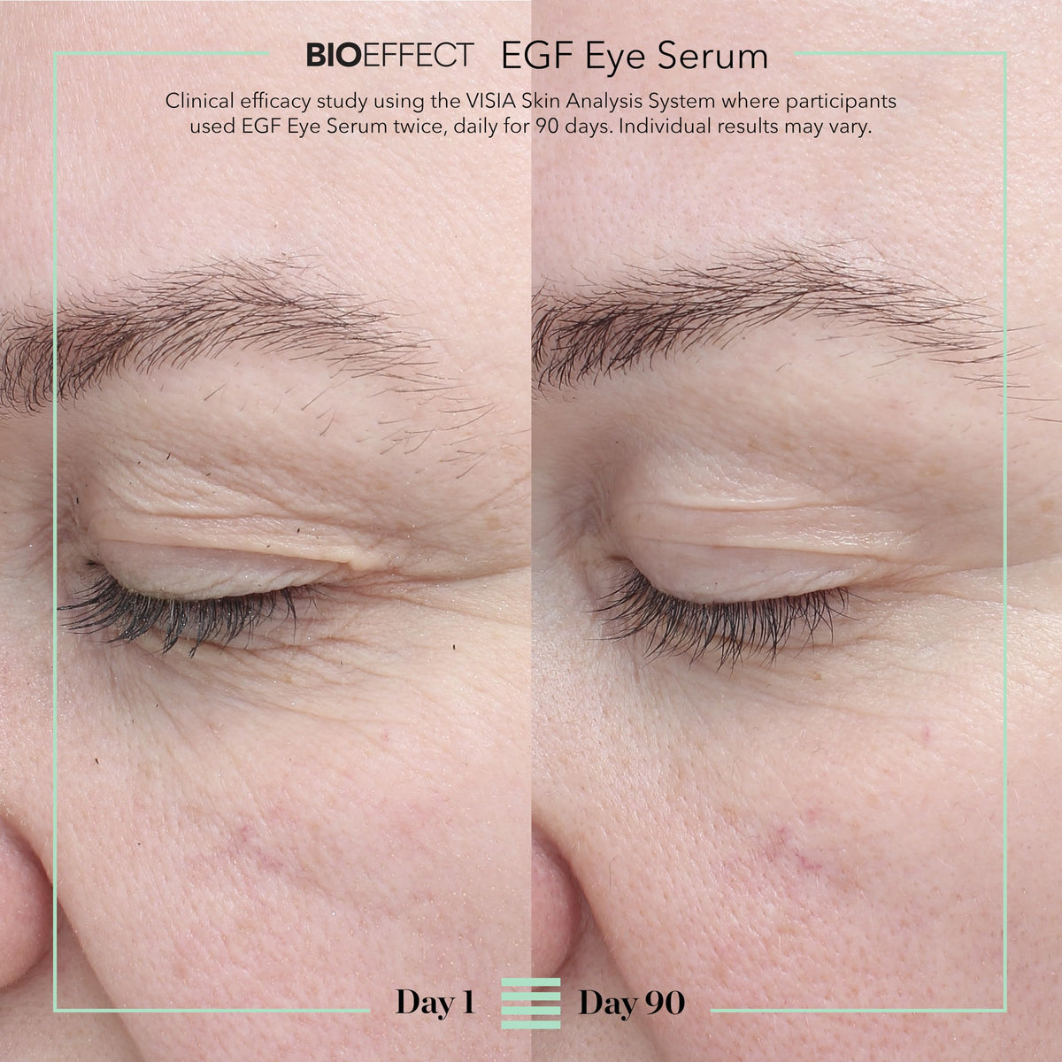 Bioeffect gel texture swatch demonstrating lightweight hydrating feel
