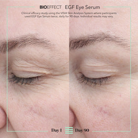 Bioeffect gel texture swatch demonstrating lightweight hydrating feel