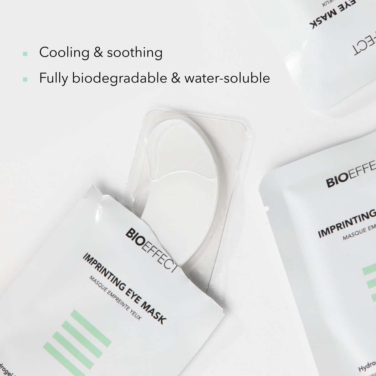 Bioeffect lifestyle shot by mirror showing quick prep and soothing ritual