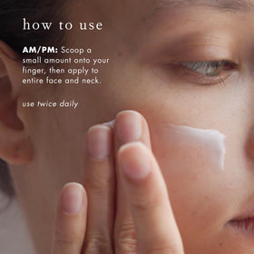 Bioelements Crucial Moisture applied to face in morning routine showing hydrated skin benefit