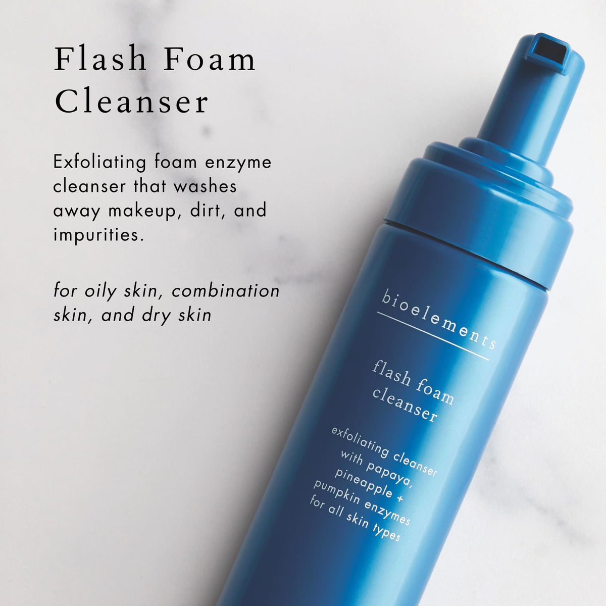 Bioelements foam texture close-up revealing airy lather for soft cleansing