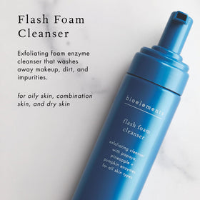 Bioelements foam texture close-up revealing airy lather for soft cleansing