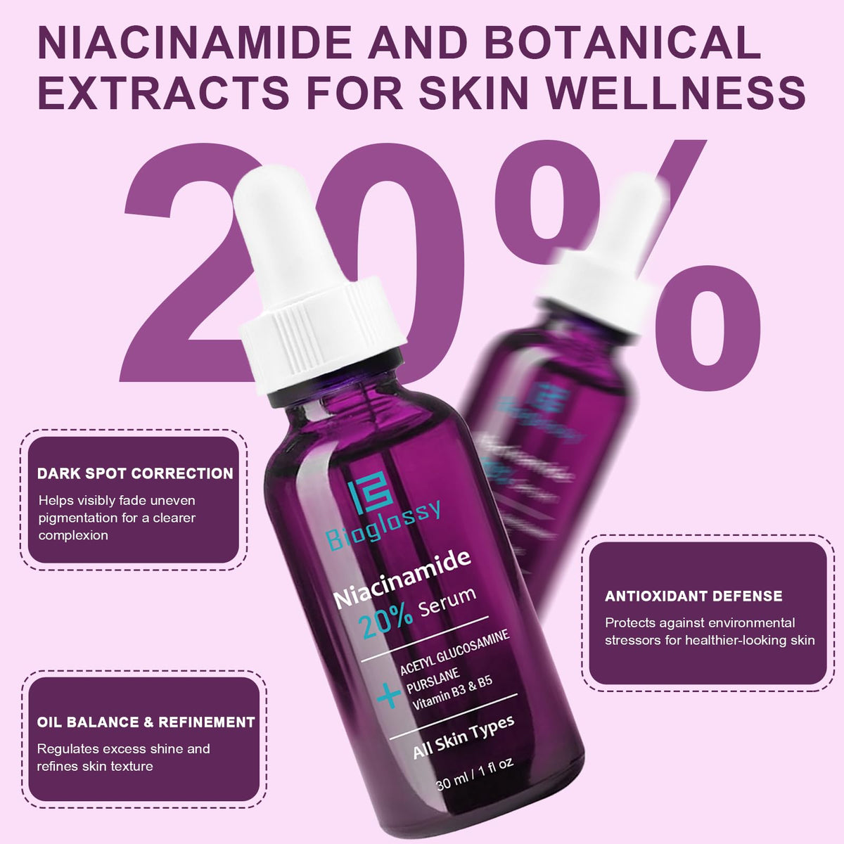 Bioglossy texture close-up highlighting lightweight, fast-absorbing finish