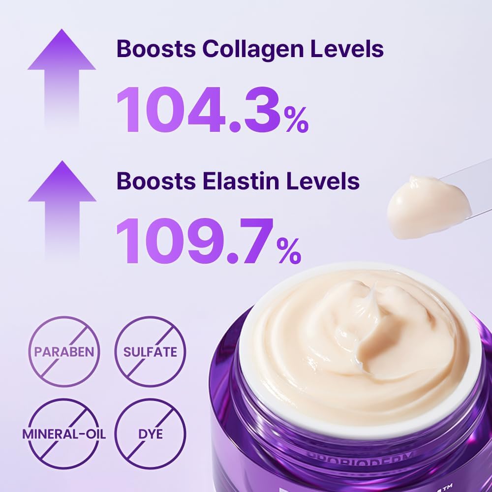 BIOHEAL BOH ingredient label showing Probioderm and peptide complex for effective results