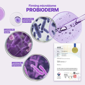 BIOHEAL BOH label detail showing Probioderm and peptide complex ingredient benefits