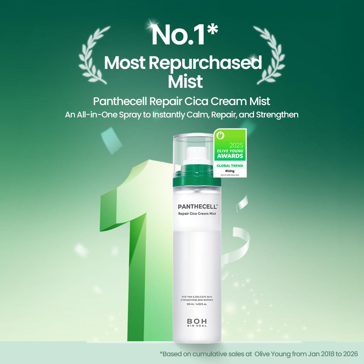 BIOHEAL BOH mist spraying on face for instant hydration boost