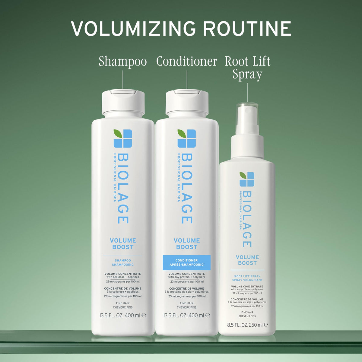 Biolage after styling voluminous hair with natural shine