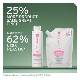 Biolage Color Last cap closeup highlighting recycled-plastic construction
