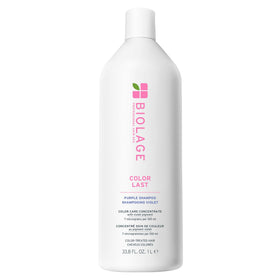 Biolage front bottle showing product and purple tone benefits