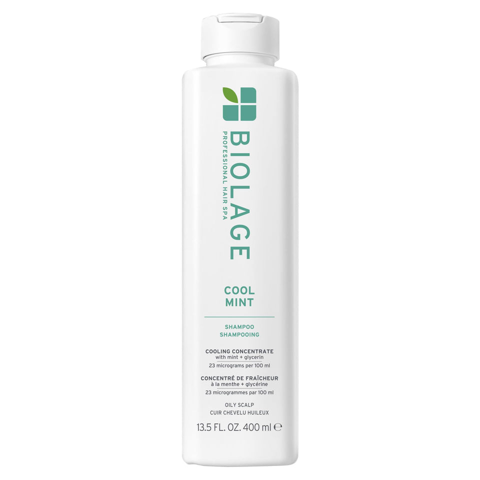 Biolage bottle front view showing label and cooling benefit