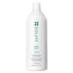 Biolage front packaging showing large 33.8 oz bottle and fresh mint benefit