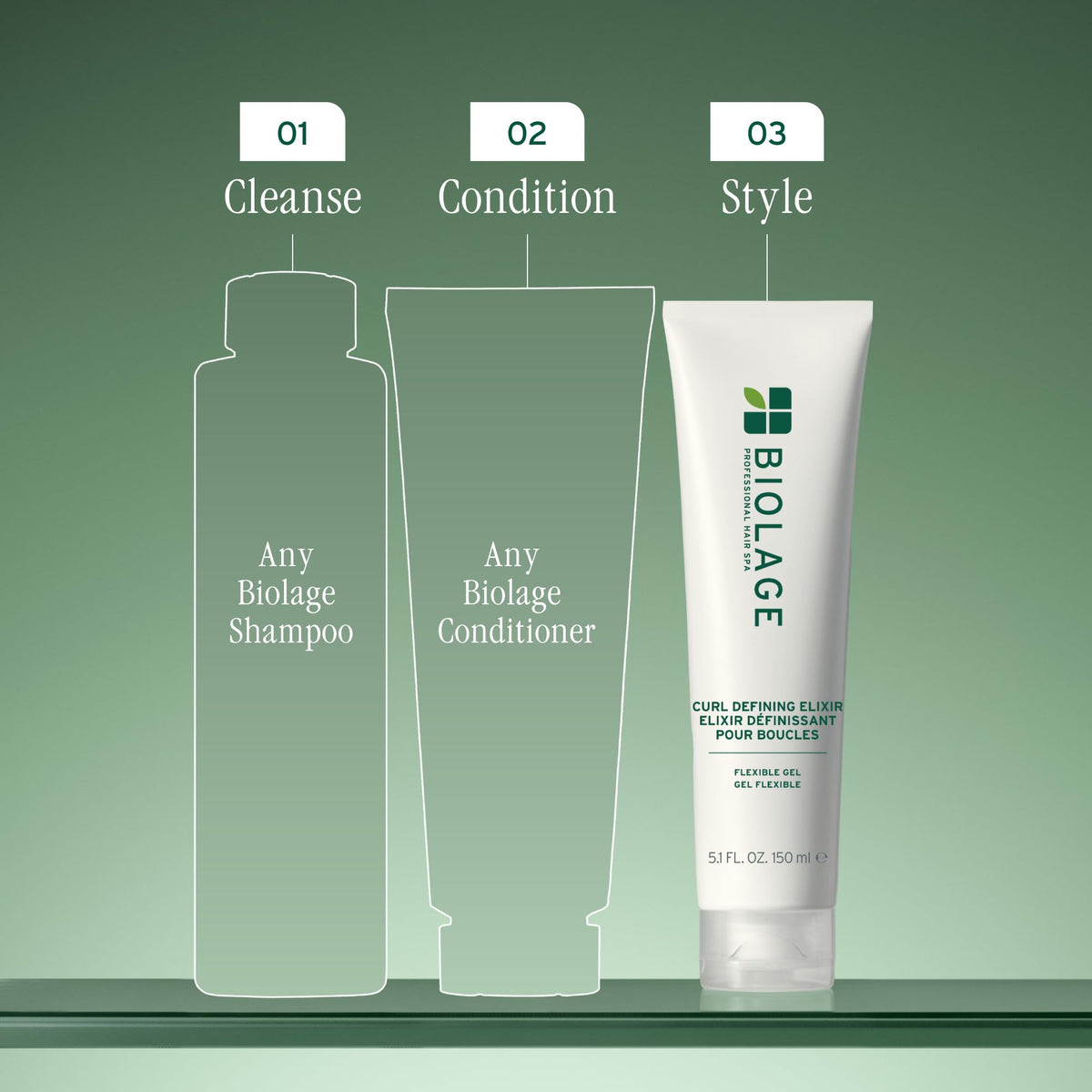 Biolage recycled-plastic tube label highlighting sustainable packaging and clean formula