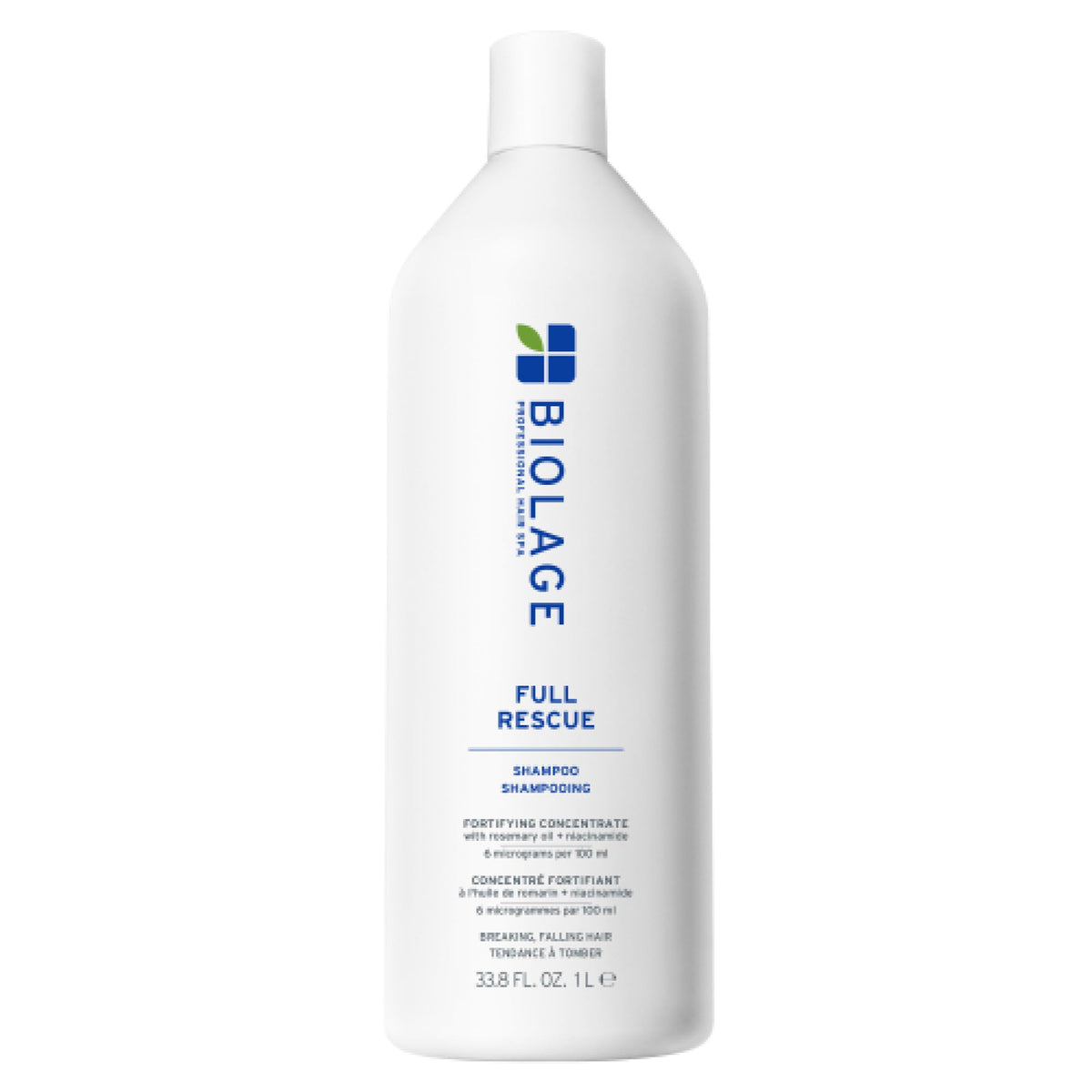 Biolage Full Rescue front bottle showing product and immediate fullness benefit