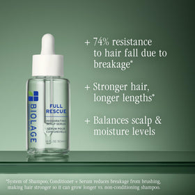 Biolage serum texture close-up highlighting lightweight, non-greasy finish