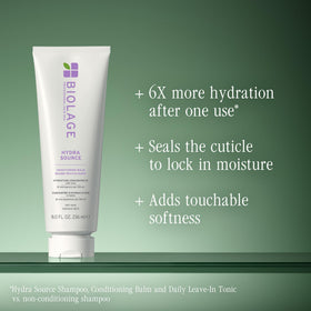 Biolage pump dispensing balm for controlled application and less waste