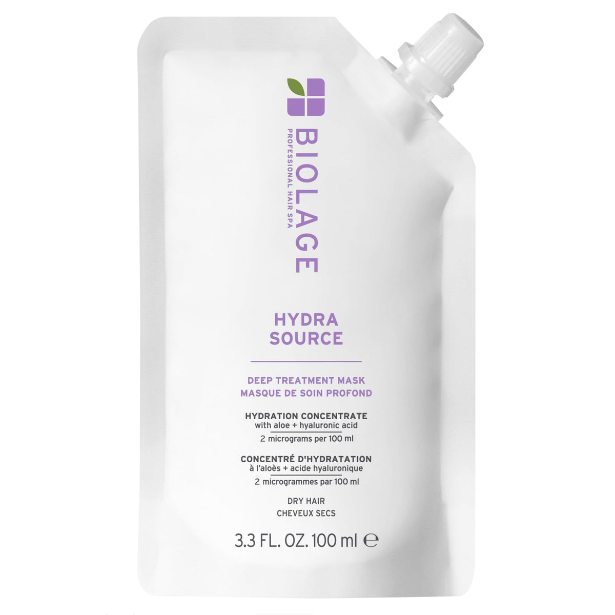 Biolage front packaging showing product name and hydration benefits