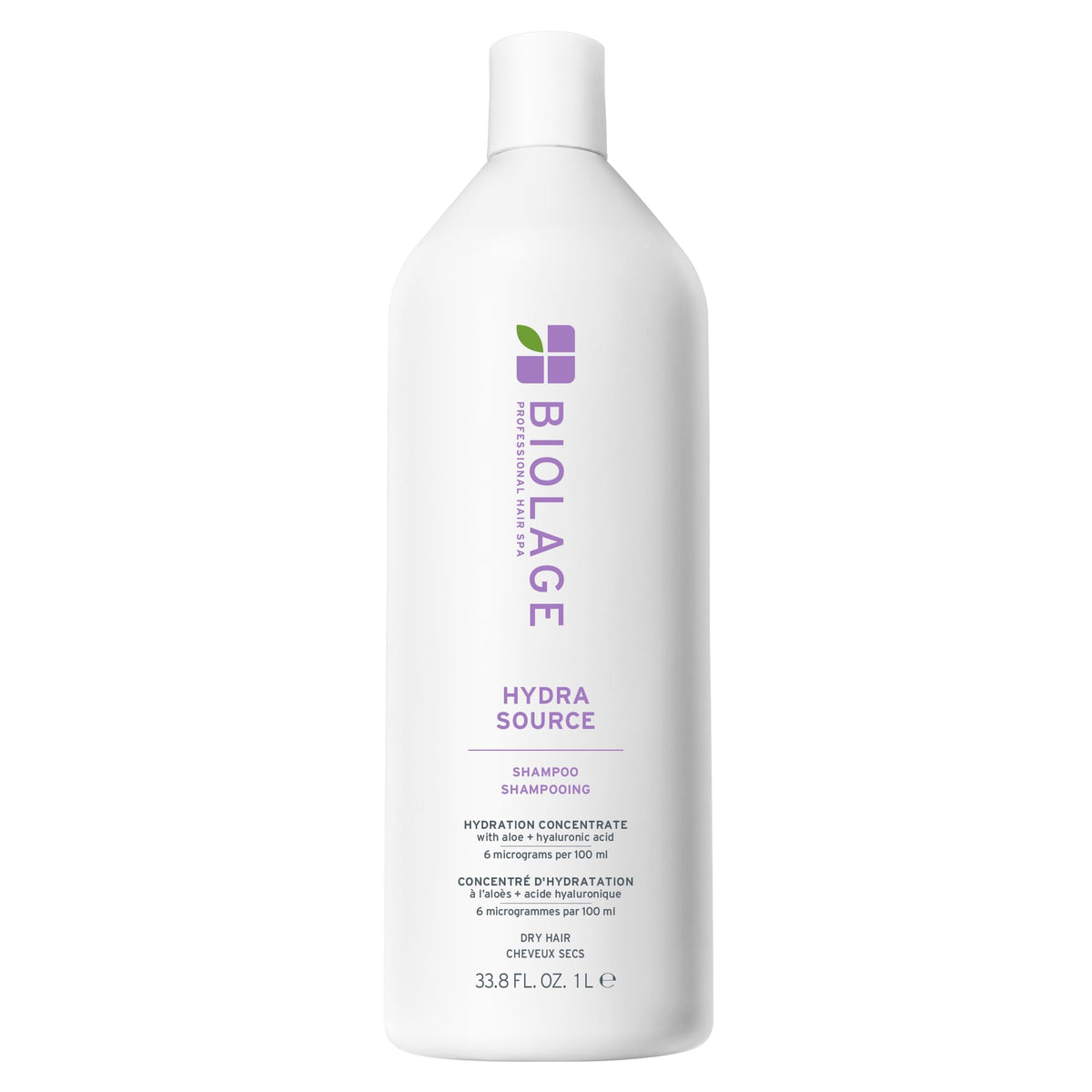 Biolage hydra source front packaging showing product and benefit